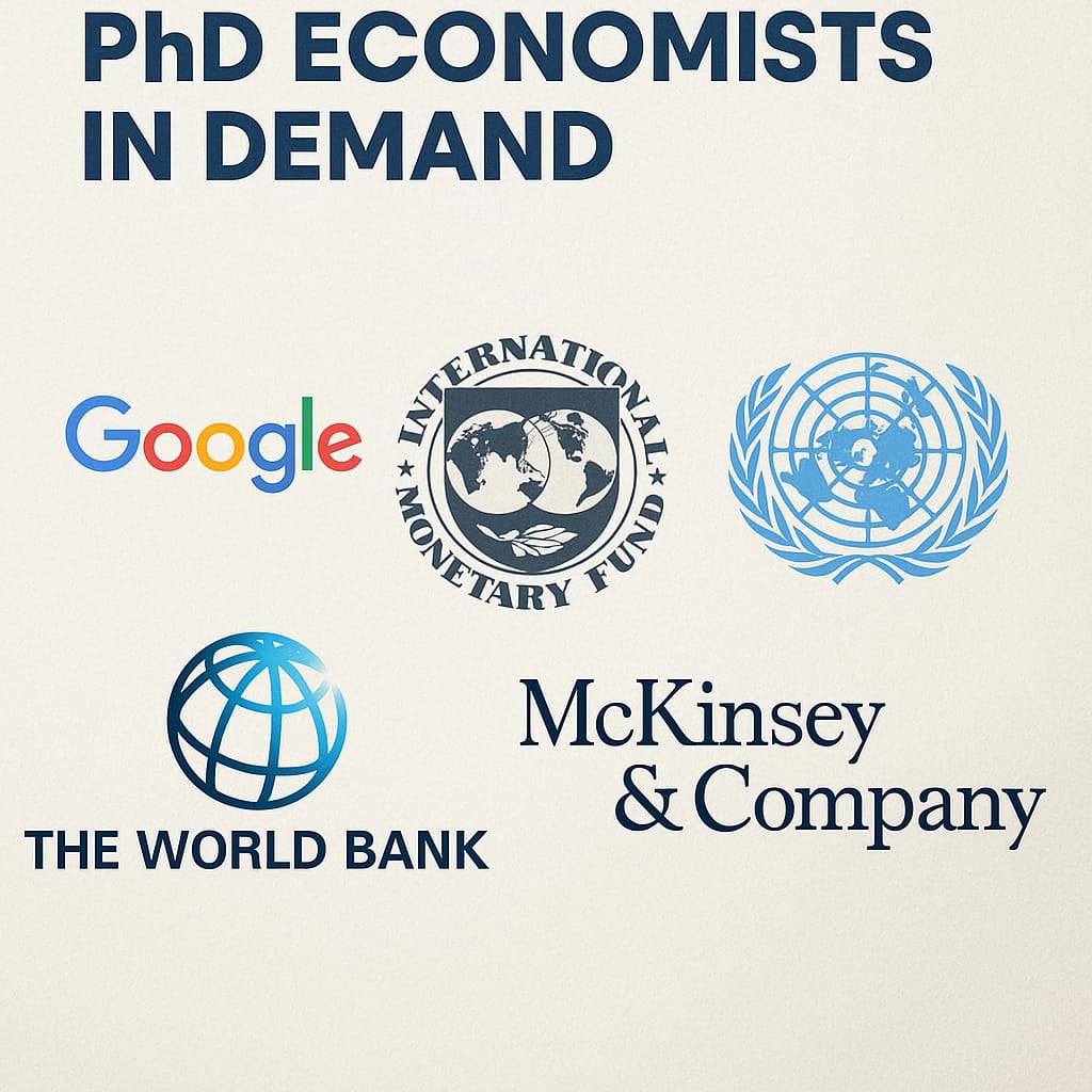 Leading institutions that hire Economics PhDs.